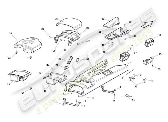 a part diagram from the Lamborghini LP550-2 Coupe (2013) parts catalogue