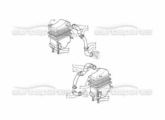 a part diagram from the Maserati Ghibli (1993-1995) parts catalogue