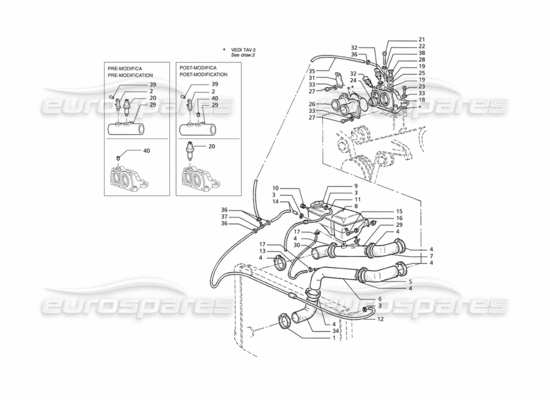 a part diagram from the Maserati Ghibli (1993-1995) parts catalogue