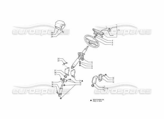 a part diagram from the Maserati Ghibli (1993-1995) parts catalogue