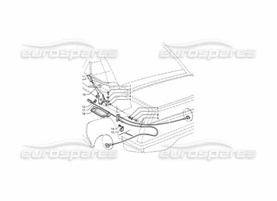 a part diagram from the Maserati Ghibli (1993-1995) parts catalogue