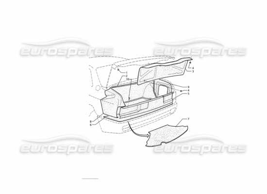 a part diagram from the Maserati Ghibli (1993-1995) parts catalogue