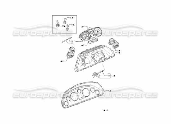 a part diagram from the Maserati Ghibli (1993-1995) parts catalogue