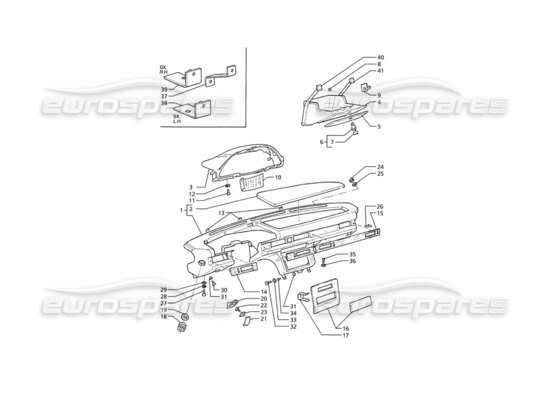 a part diagram from the Maserati Ghibli (1993-1995) parts catalogue