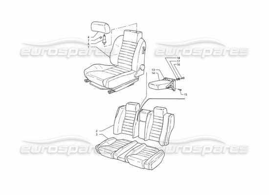 a part diagram from the Maserati Ghibli (1993-1995) parts catalogue