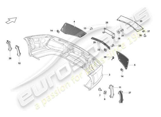 a part diagram from the Lamborghini LP550-2 Coupe (2014) parts catalogue