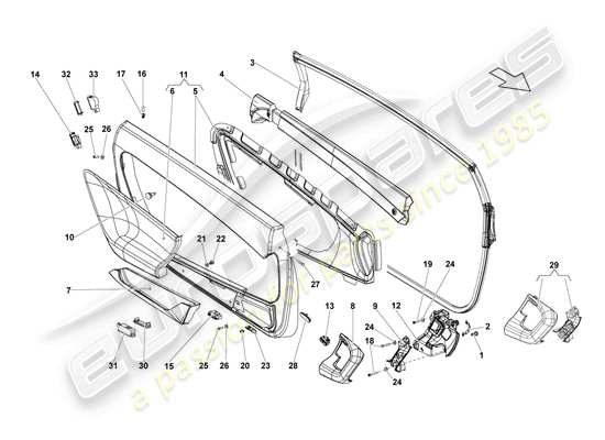 a part diagram from the Lamborghini LP550-2 Coupe (2014) parts catalogue