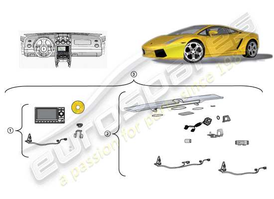 a part diagram from the Lamborghini LP550-2 Coupe (Accessories) parts catalogue