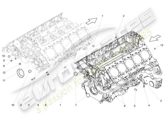 a part diagram from the Lamborghini Superleggera (2008) parts catalogue