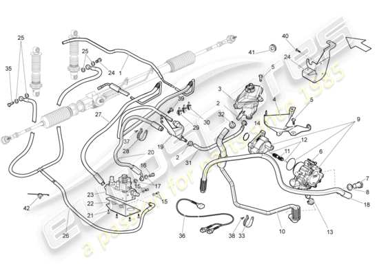 a part diagram from the Lamborghini Superleggera (2008) parts catalogue