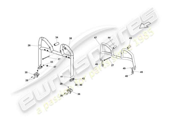 a part diagram from the Lamborghini Superleggera (2008) parts catalogue