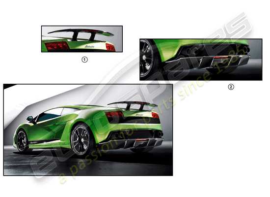 a part diagram from the Lamborghini Superleggera (Accessories) parts catalogue