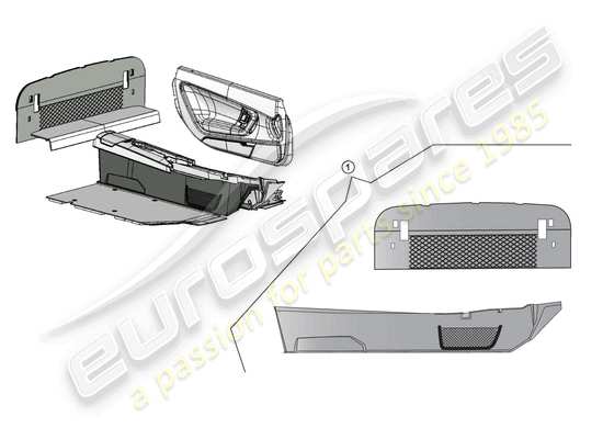 a part diagram from the Lamborghini Superleggera (Accessories) parts catalogue