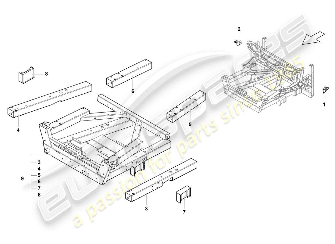 Lamborghini LP550-2 SPYDER (2010) BODYWORK FRONT PART Part Diagram