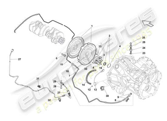 a part diagram from the Lamborghini LP550-2 Spyder (2010) parts catalogue