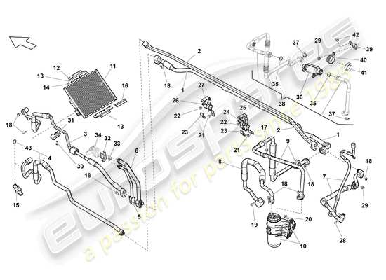 a part diagram from the Lamborghini LP550-2 Spyder (2010) parts catalogue