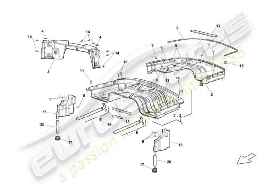 a part diagram from the Lamborghini LP550-2 Spyder (2010) parts catalogue