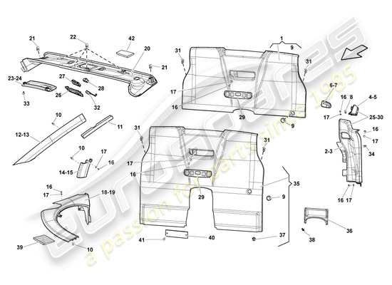 a part diagram from the Lamborghini LP550-2 Spyder (2010) parts catalogue