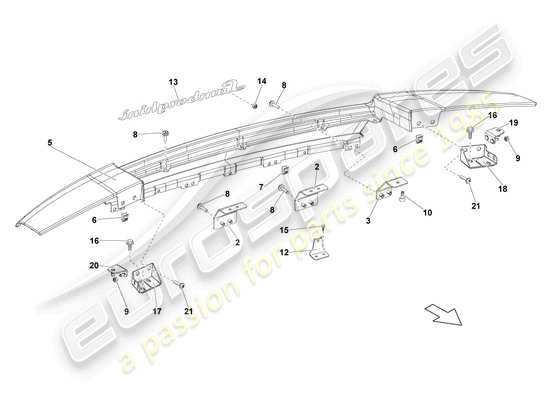 a part diagram from the Lamborghini LP550-2 Spyder (2010) parts catalogue