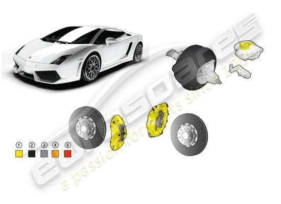 a part diagram from the Lamborghini LP550-2 Spyder (Accessories) parts catalogue