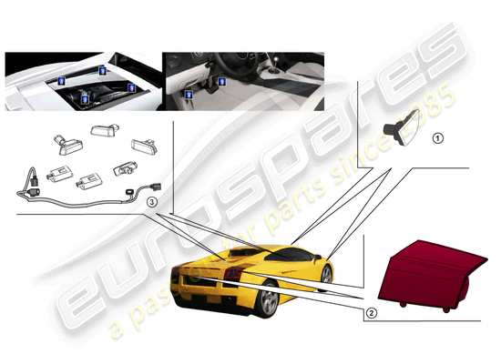 a part diagram from the Lamborghini Gallardo Coupe (Accessories) parts catalogue