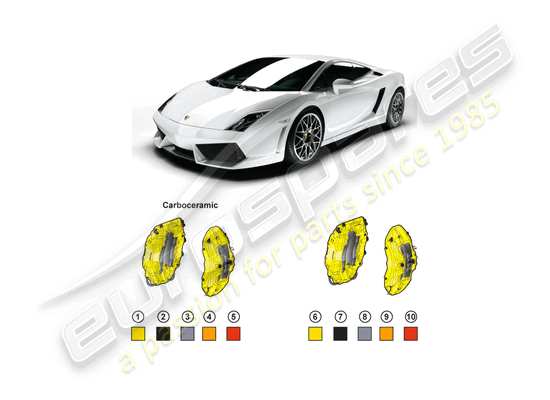 a part diagram from the Lamborghini LP560-2 Coupe 50 (Accessories) parts catalogue