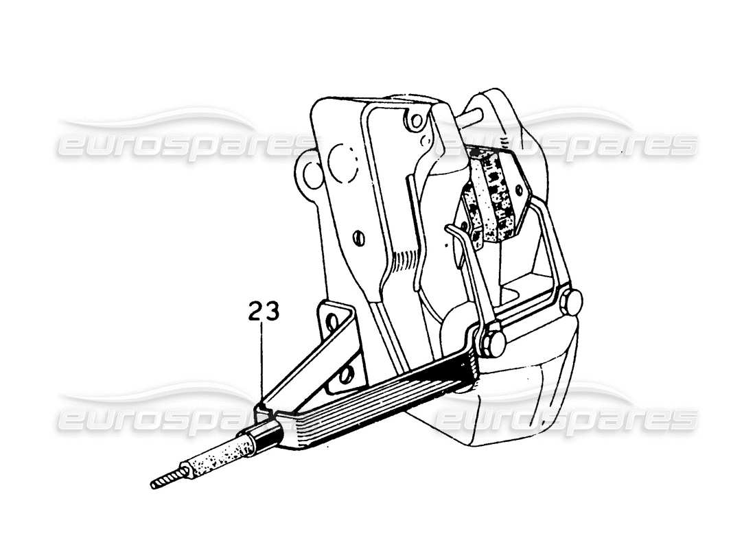 Ferrari 275 GTB/GTS 2 cam Brake System - (RHD) Handbrake Parts Diagram