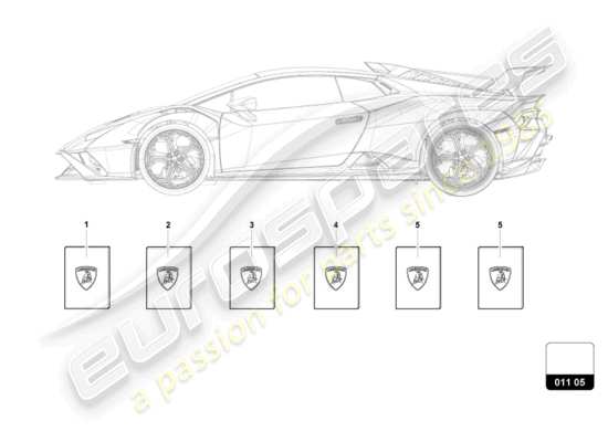 a part diagram from the Lamborghini Huracan STO parts catalogue