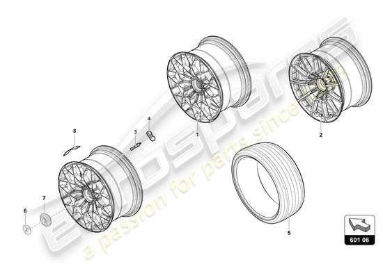 a part diagram from the Lamborghini Huracan STO parts catalogue