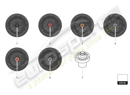 a part diagram from the Lamborghini Huracan Accessories parts catalogue