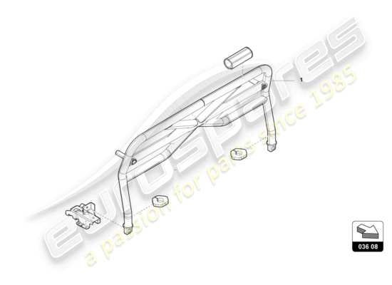 a part diagram from the Lamborghini Huracan Accessories parts catalogue