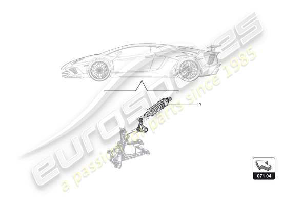 a part diagram from the Lamborghini Aventador Accessories parts catalogue
