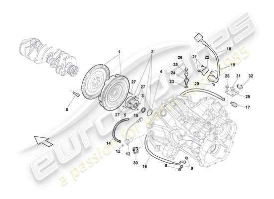 a part diagram from the Lamborghini LP550-2 Spyder (2012) parts catalogue