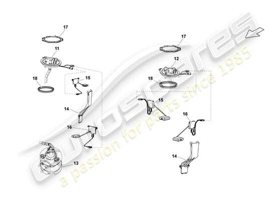 a part diagram from the Lamborghini LP550-2 Spyder (2012) parts catalogue