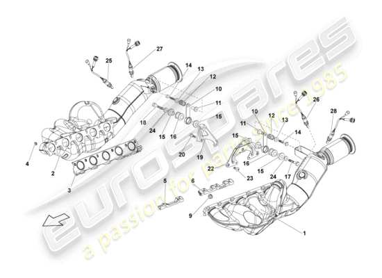 a part diagram from the Lamborghini LP550-2 Spyder (2012) parts catalogue