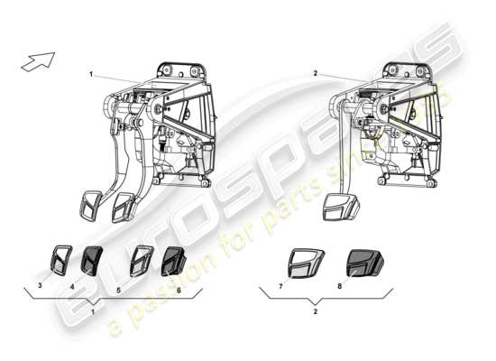 a part diagram from the Lamborghini LP550-2 Spyder (2012) parts catalogue