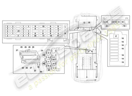 a part diagram from the Lamborghini LP550-2 Spyder (2012) parts catalogue