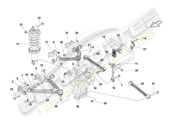 a part diagram from the Lamborghini LP550-2 Spyder (2014) parts catalogue