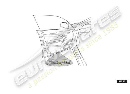 a part diagram from the Lamborghini Urus parts catalogue