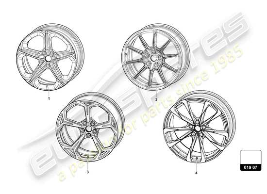 a part diagram from the Lamborghini Urus parts catalogue