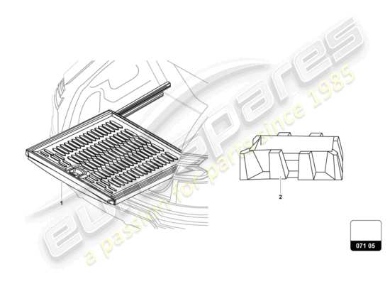 a part diagram from the Lamborghini Urus parts catalogue