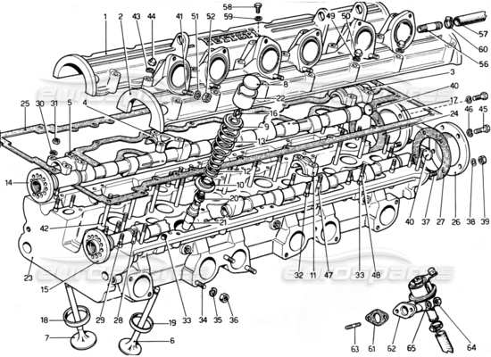 a part diagram from the Ferrari 330 and 365 parts catalogue