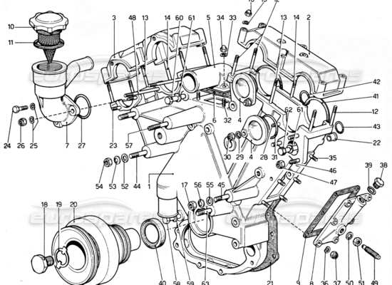 a part diagram from the Ferrari 330 and 365 parts catalogue