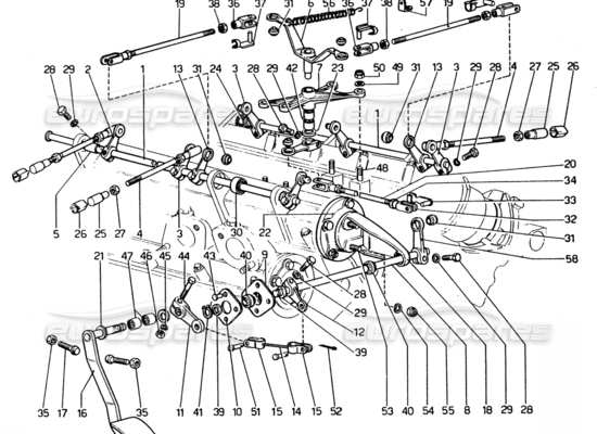 a part diagram from the Ferrari 330 and 365 parts catalogue