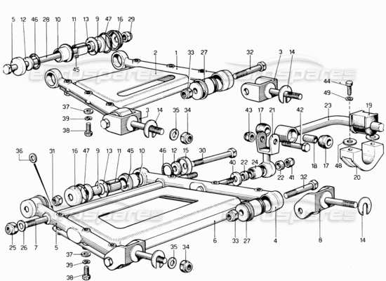 a part diagram from the Ferrari 330 and 365 parts catalogue