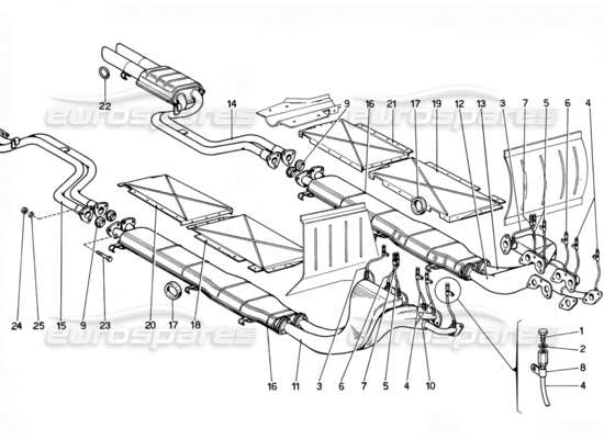 a part diagram from the Ferrari 330 and 365 parts catalogue