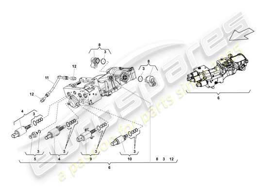 a part diagram from the Lamborghini LP560-4 Coupe (2009) parts catalogue