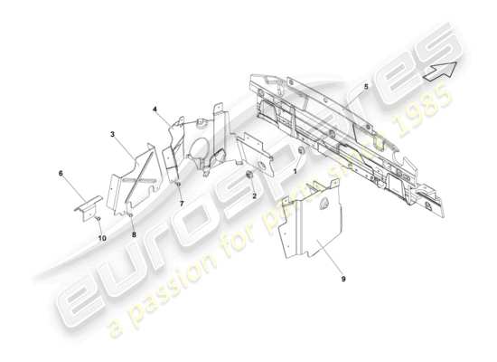 a part diagram from the Lamborghini LP560-4 Coupe (2009) parts catalogue