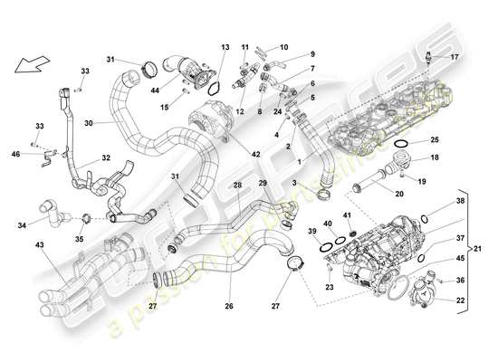 a part diagram from the Lamborghini LP560-4 Coupe (2012) parts catalogue