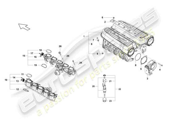 a part diagram from the Lamborghini LP560-4 Coupe (2012) parts catalogue